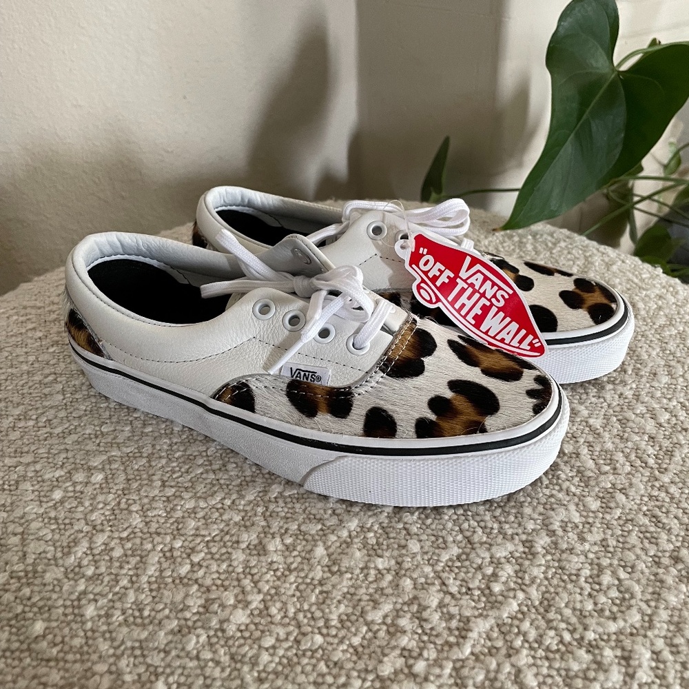 Vans Canvas Era (calf Hair) Leopard/ True Wh